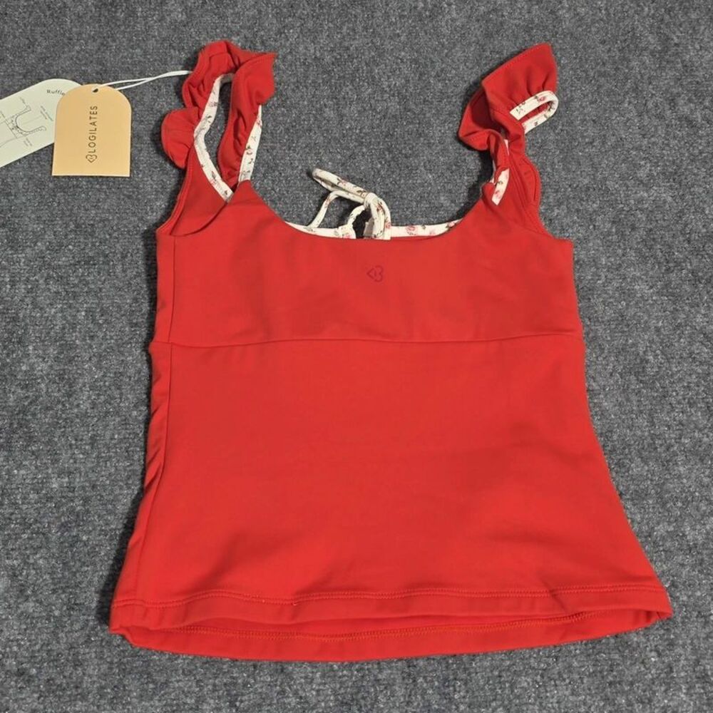 XS Red Ruffle Tankini - Picture 3 of 4